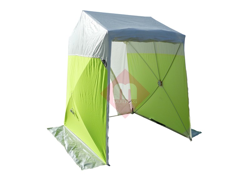 Tente Pop-up Uhatex Cube S - Vert/Blanc - 2 Personnes - Montage Rapide - 4 Saisons